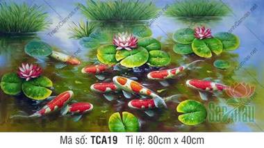 Tranh Cửu Ngư Quần Hội Đẹp Nhất TCA19, Sắc Xanh Hồ Hoa Súng