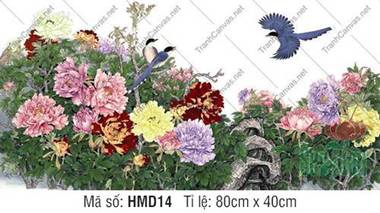 Tranh Vẽ Hoa Mẫu Đơn Đẹp HMD14, Khung Cảnh Thiên Nhiên Sinh Động Tranh Vẽ Hoa Mẫu Đơn Đẹp HMD14, Khung Cảnh Thiên Nhiên Sinh Động