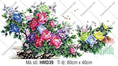 Tranh Vẽ Hoa Mẫu Đơn Đẹp HMD39, Nét Cọ Thủy Mặc Phóng Khoáng Tranh Vẽ Hoa Mẫu Đơn Đẹp HMD39, Nét Cọ Thủy Mặc Phóng Khoáng