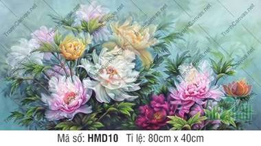 Tranh in Hoa Mẫu Đơn HMD10, Vẻ Đẹp Đa Sắc Rực Rỡ Tranh in Hoa Mẫu Đơn HMD10, Vẻ Đẹp Đa Sắc Rực Rỡ