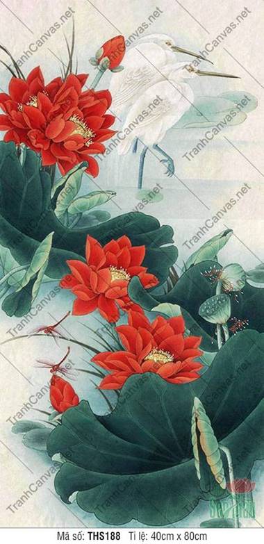 Hình Ảnh Hoa Sen THS188, nét họa công bút rực rỡ