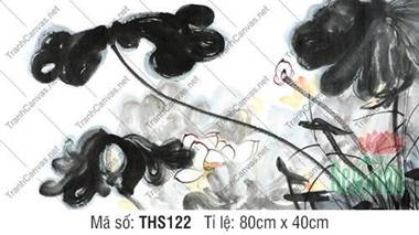 Tranh Hoa Sen Decor THS122, Hồn Thủy Mặc Đen Trắng Tinh Tế Tranh Hoa Sen Decor THS122, Hồn Thủy Mặc Đen Trắng Tinh Tế