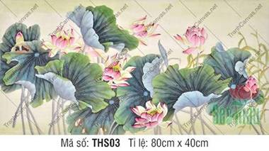 Tranh Hoa Sen Nghệ Thuật THS03 mang vẻ đẹp tĩnh lặng tinh tế Tranh Hoa Sen Nghệ Thuật THS03 mang vẻ đẹp tĩnh lặng tinh tế