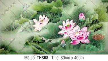 Tranh in Hoa Sen THS08, đóa sen hồng khoe sắc rực rỡ Tranh in Hoa Sen THS08, đóa sen hồng khoe sắc rực rỡ