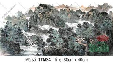 Khung Tranh Thủy Mặc TTM24, Tuyệt Tác Sơn Thủy Và Nhật Xuất Khung Tranh Thủy Mặc TTM24, Tuyệt Tác Sơn Thủy Và Nhật Xuất