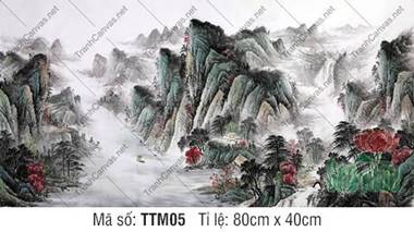 Tranh Thủy Mặc Khổ Lớn TTM05, tuyệt tác sơn thủy hùng vĩ Tranh Thủy Mặc Khổ Lớn TTM05, tuyệt tác sơn thủy hùng vĩ