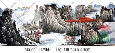 Vẽ Tranh Thủy Mặc Bằng Màu Nước TTM60, nét chấm phá sơn thủy Vẽ Tranh Thủy Mặc Bằng Màu Nước TTM60, nét chấm phá sơn thủy