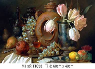 Tranh Tĩnh Vật Đẹp Đơn Giản TTC53, Vẻ Đẹp Cổ Điển Mộc Mạc Tranh Tĩnh Vật Đẹp Đơn Giản TTC53, Vẻ Đẹp Cổ Điển Mộc Mạc