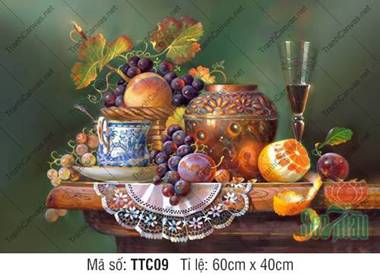 Tranh Tĩnh Vật Kích Thước Lớn TTC09, Nghệ Thuật Tĩnh Vật Cổ Điển