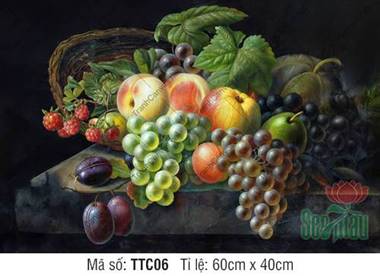 Tranh Tĩnh Vật TTC06, Bố Cục Cổ Điển Rực Rỡ Sắc Màu